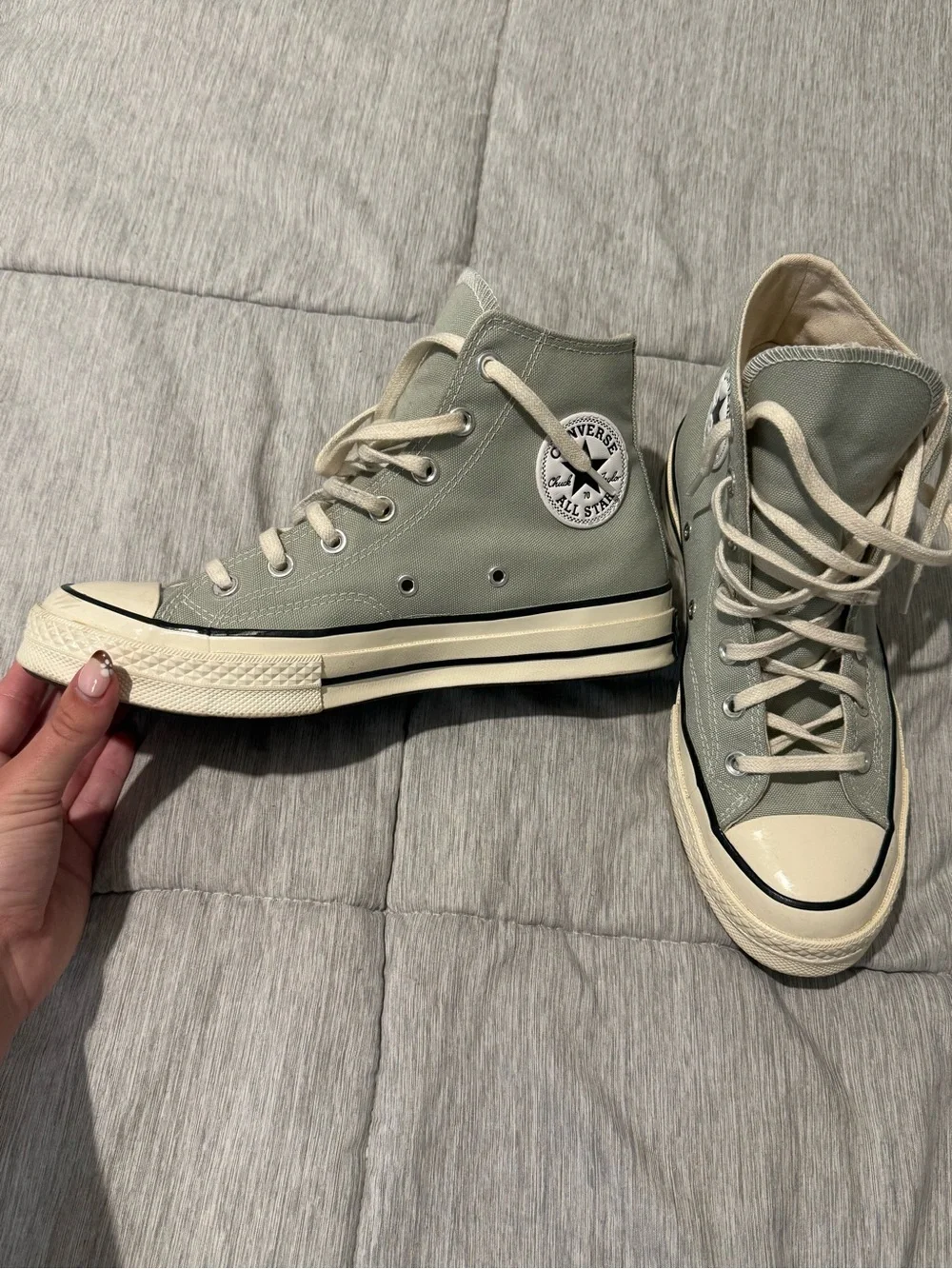 Converse Chuck Taylor High-Top in Light Sage and Cream